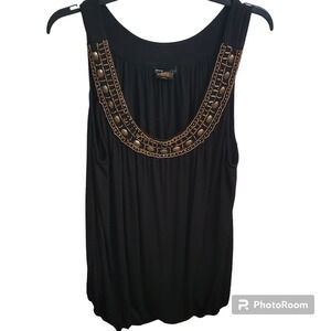 Grace Elements Women Shirt Size XXL Beaded Front from arm to arm See Comments